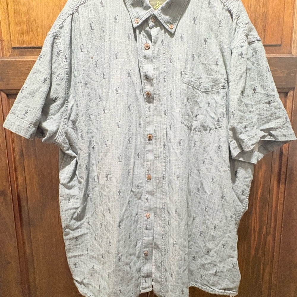 Prana Men’s Cotton Cactus Short Sleeve Shirt